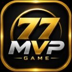 77MVP Game logo in gold and silver on a black background