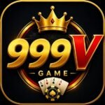 999V Game logo with gold 999V text, crown, red accents, and gaming design